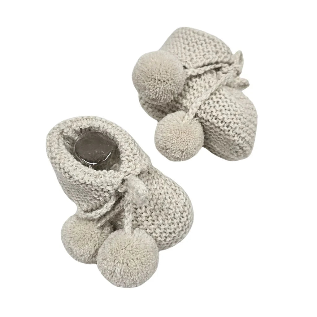 Kip Baby Booties in Cloud