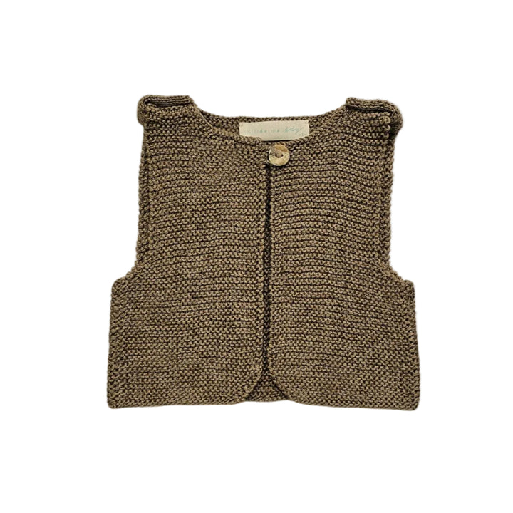 Atticus Pima Cotton Vest in Praline