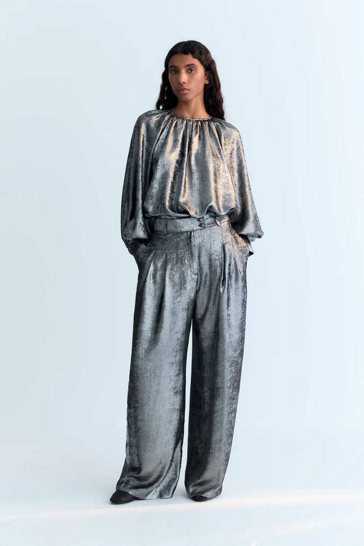 Uxia Woman Pant in Silver