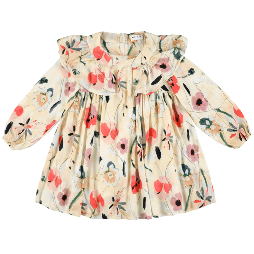Zabel Dress with Ruffles in Multi