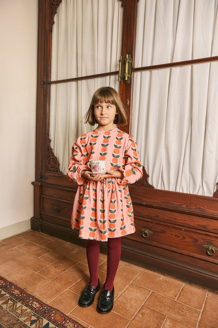Apples Blouse & Skirt Set in Pink
