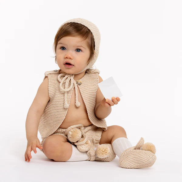 Atticus Pima Cotton Bloomer Set in Linen