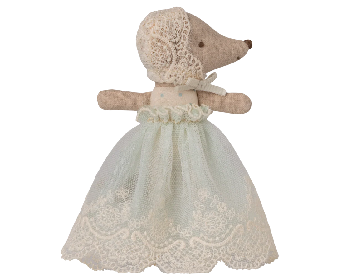Baby Mouse in Gown in Mint