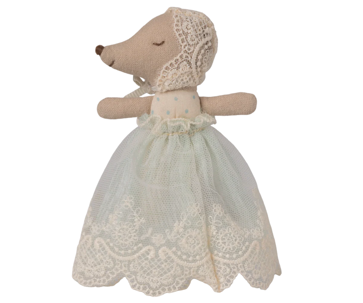 Baby Mouse in Gown in Mint