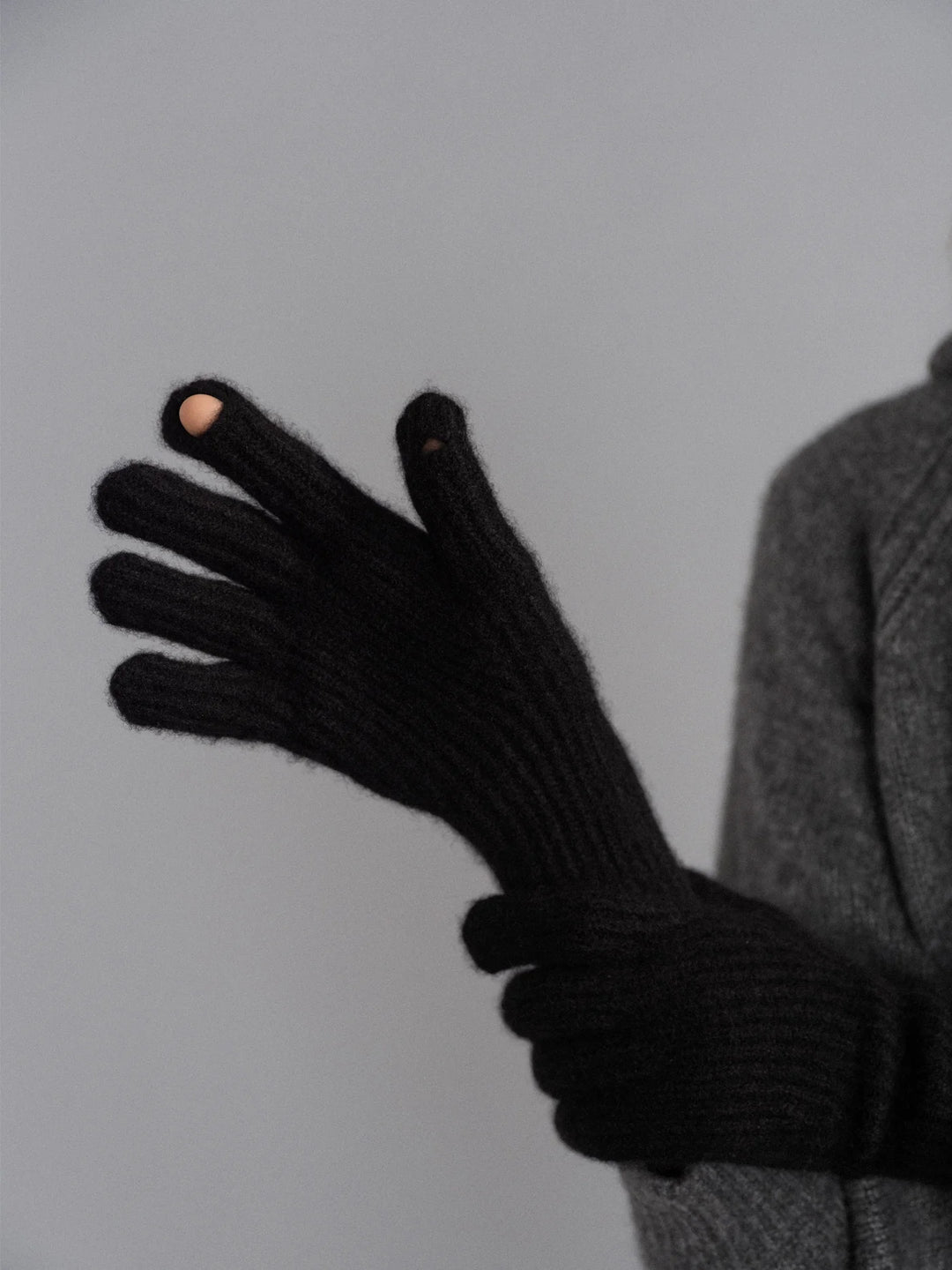 Cashmere Ribbed Gloves