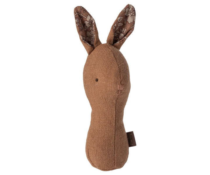 Lullaby Friends Bunny Rattle in Chocolate