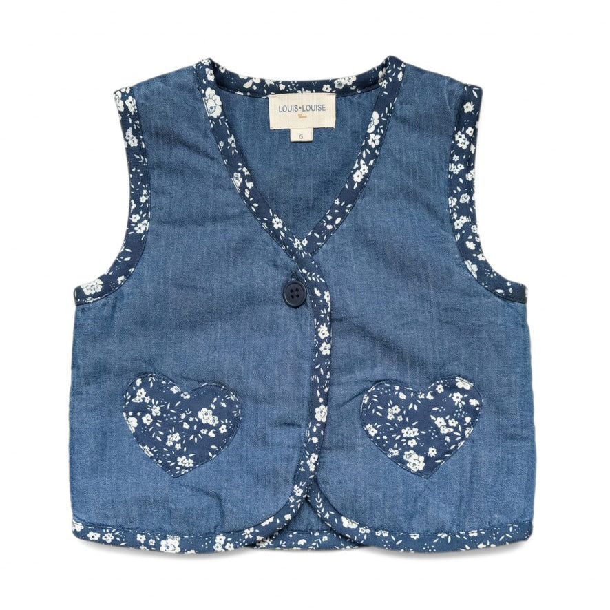 Meryl Baby Vest In Blue