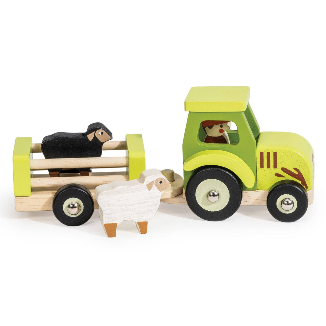 Wooden Tractor and Trailer