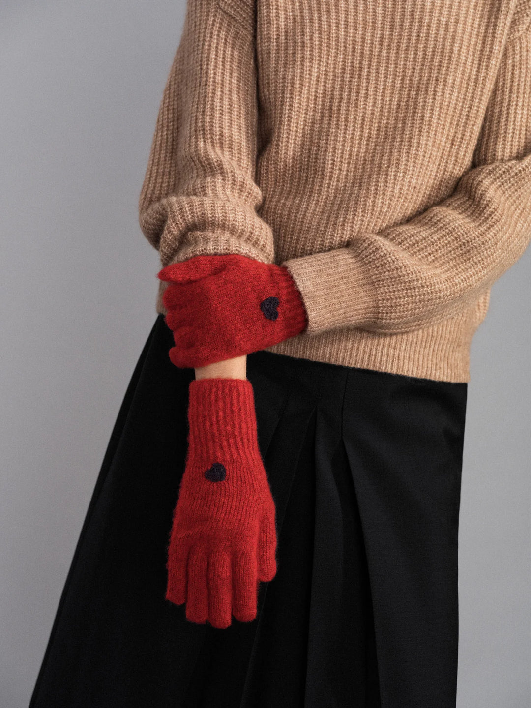 Cashmere Heart Gloves