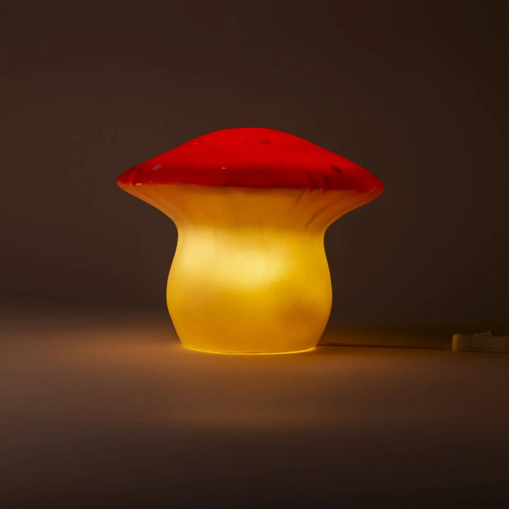 Medium Mushroom Lamp in Red