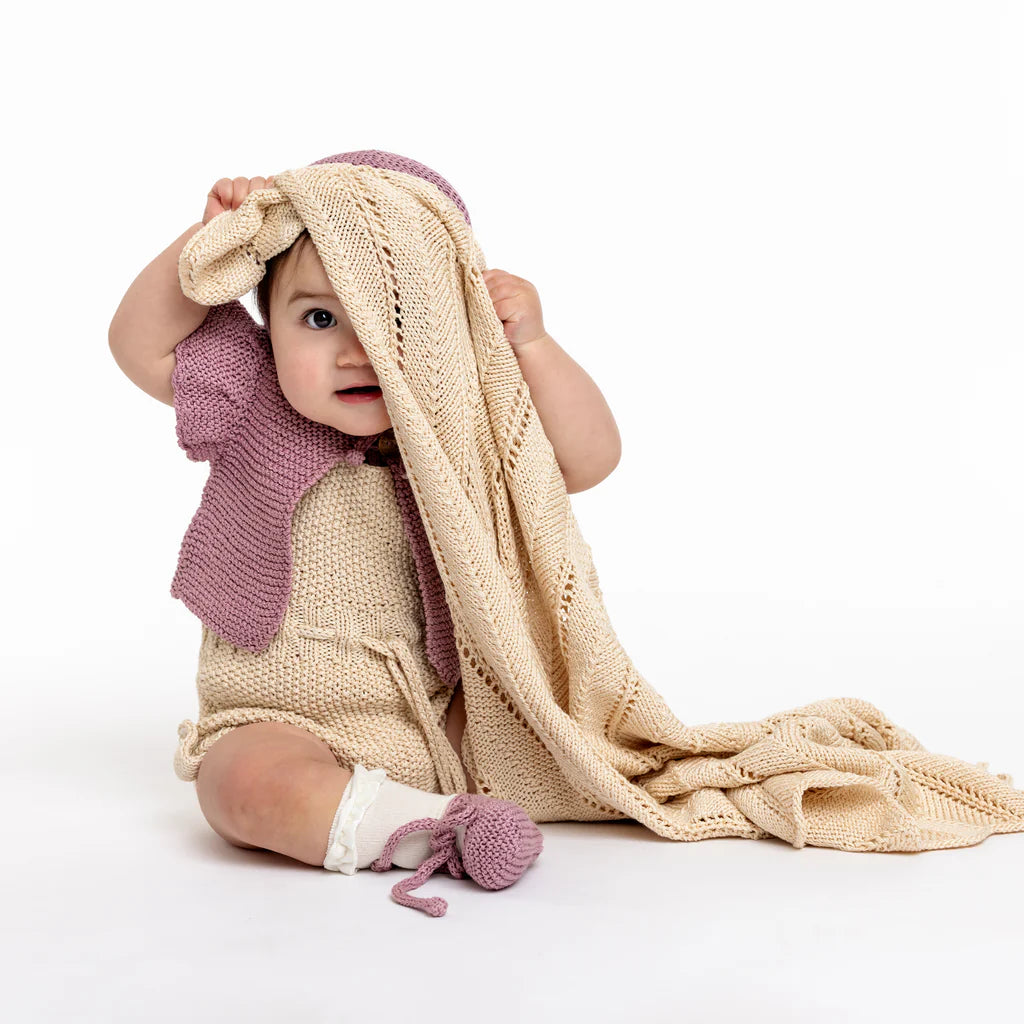 Luka Pima Cotton Booties in Orchid