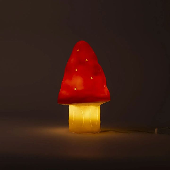 Small Mushroom Lamp in Red