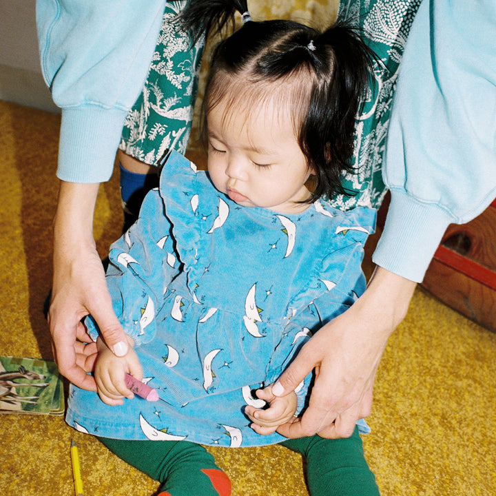 BOBO CHOSES Beneath The Moon Micro Corduroy Baby Dress