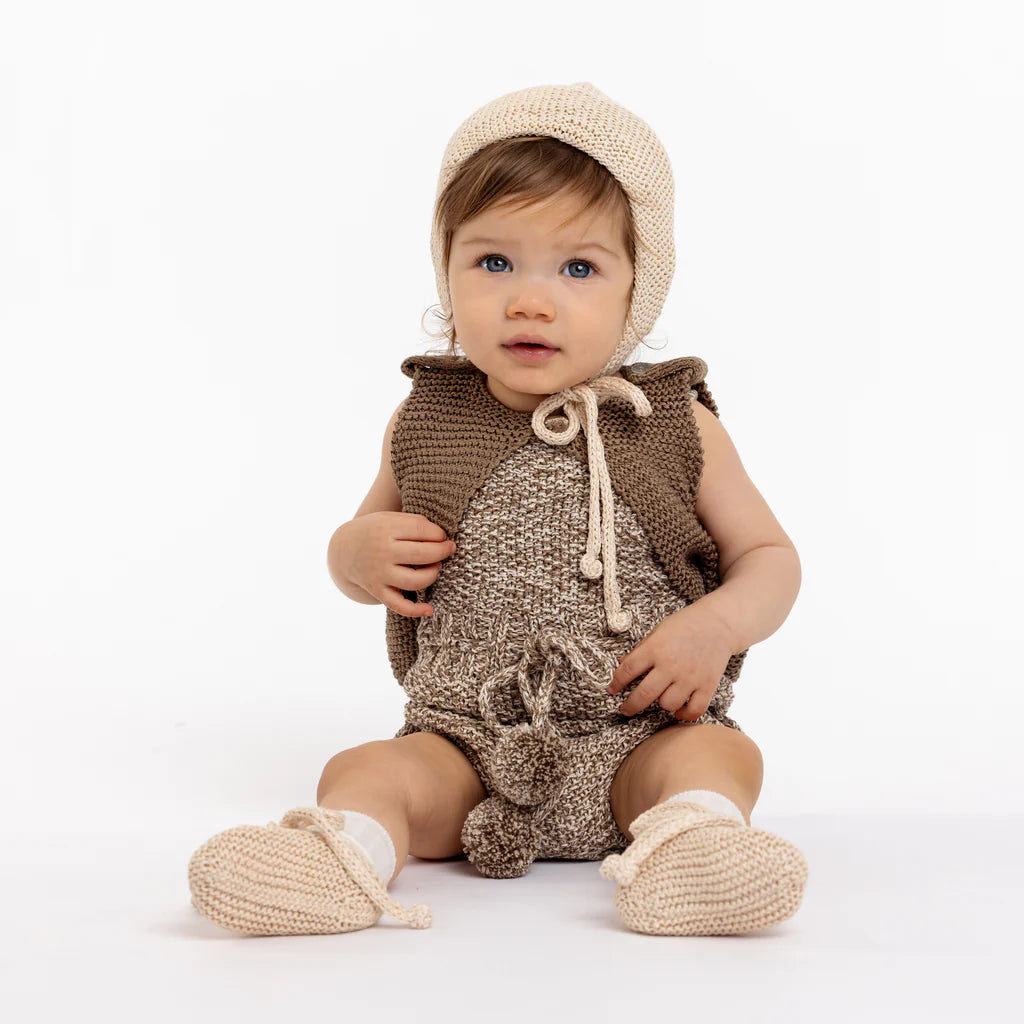 Atticus Pima Cotton Vest in Praline