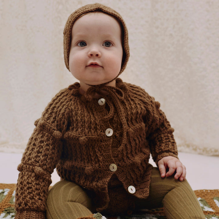 Finch Woolen Cardigan in Brown