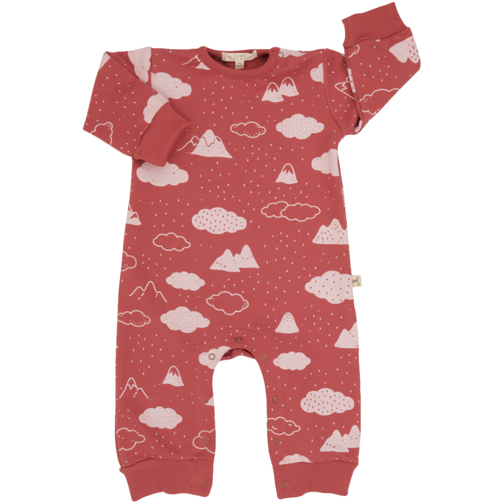 Red Caribou Amongst the Clouds Terry Romper