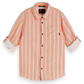scotch shrunk striped button-front shirt